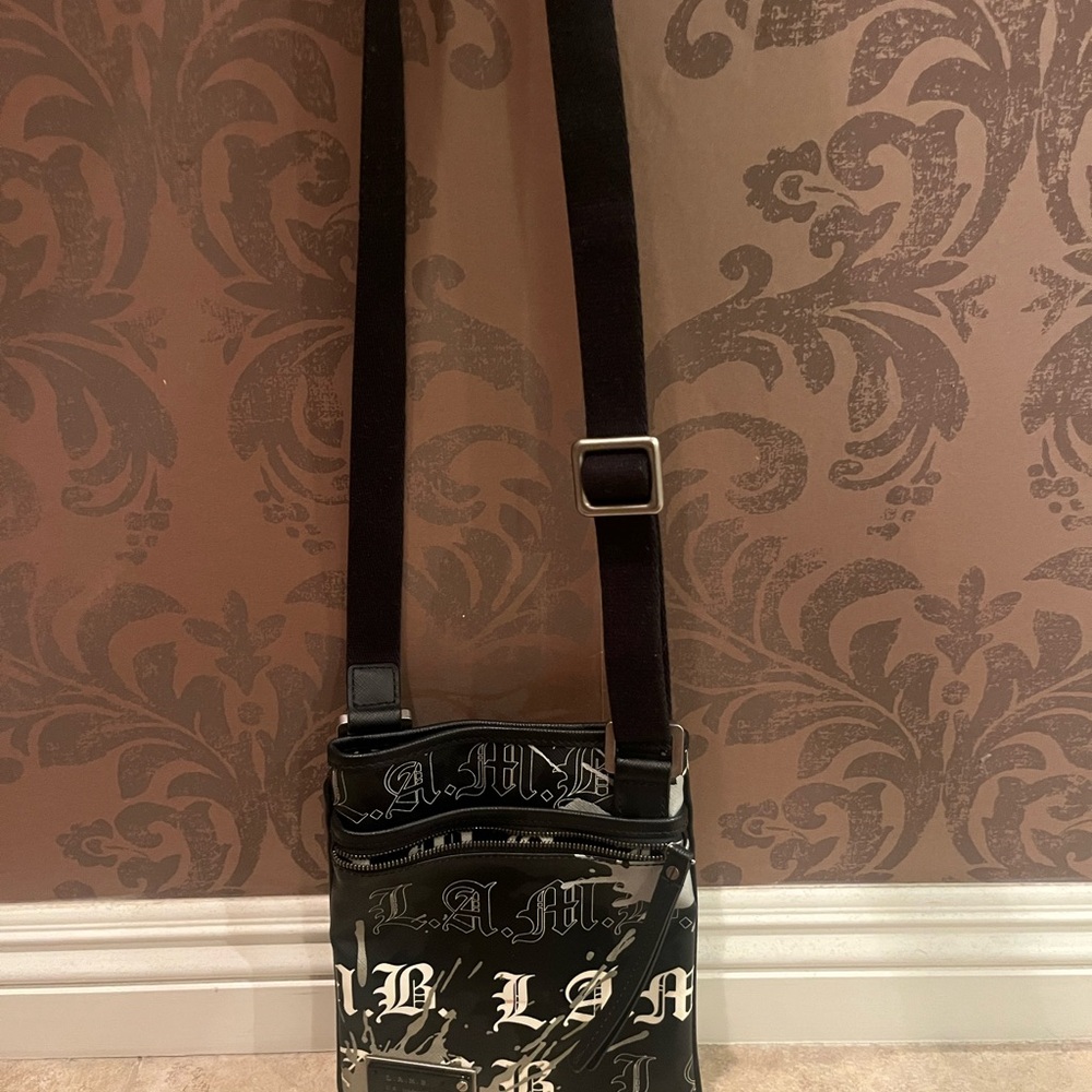 L.A.M.B. Black and Gray Women’s Crossbody Bag - Picture 5 of 5